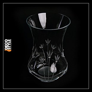 Çay BardaklarıDecostyle kristal dekor lale incebelli çay bardağı 1 adet